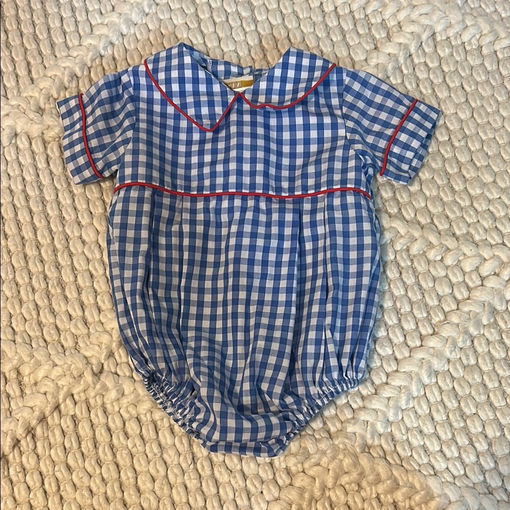 The Beaufort Bonnet Company Blue and Red Bubble Suit